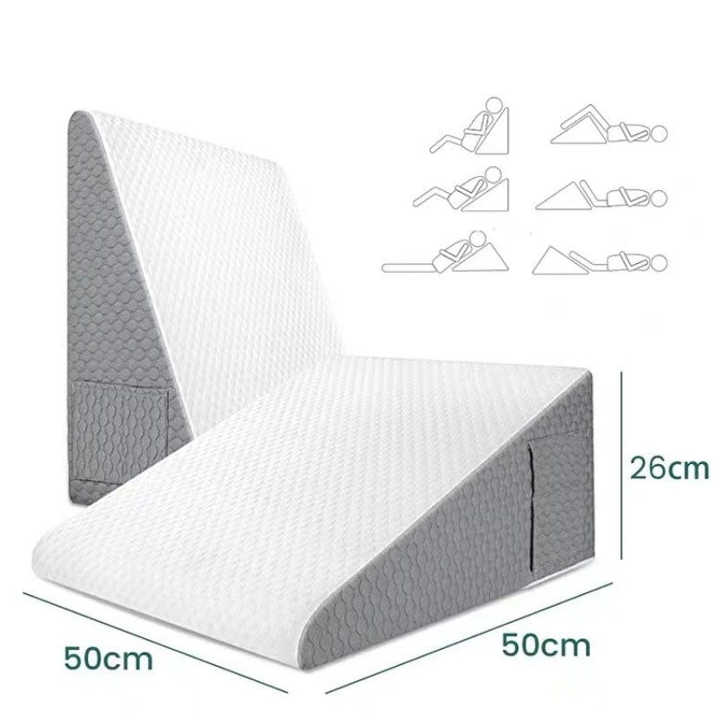 Triangle sponge cushion, headboard pillow, elderly care sofa backrest cushion, waist protection, half lying, half lying, sloping pillow