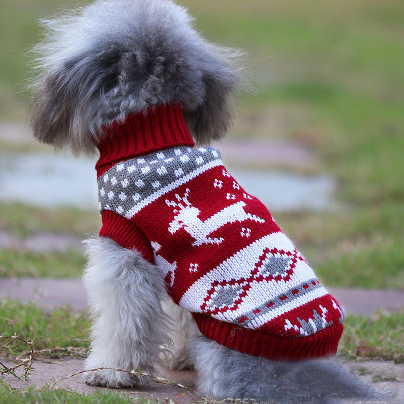 Pet clothes high necked knitted sweaters dog and cat clothing jackets