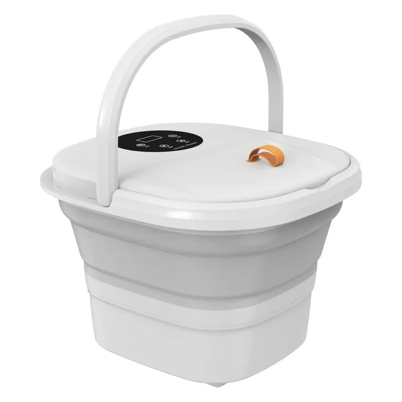 Folding Foot Bath Tub with Electric Massage Deep Foot Soaking Bucket Automatic Heating Foot Therapy Tub for Home