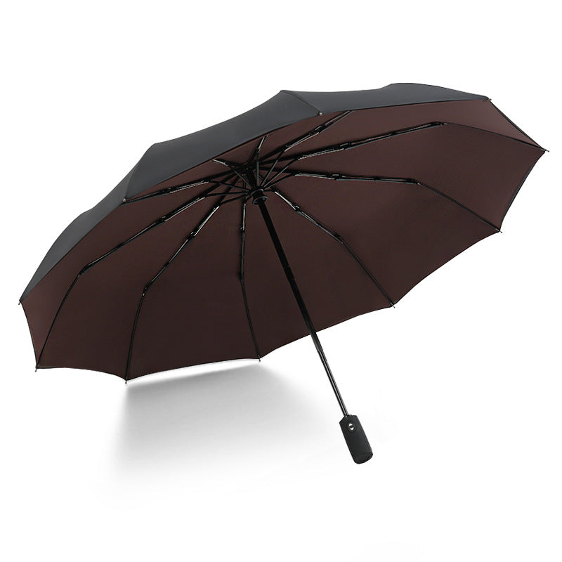 Unisex Umbrella Fully automatic double-layer 10 bone rain and wind resistant triple fold