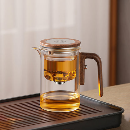 Tea teapot tea separation elegant cup all glass heat-resistant filter tea brewing Kung Fu tea set magnetic suction tea cup