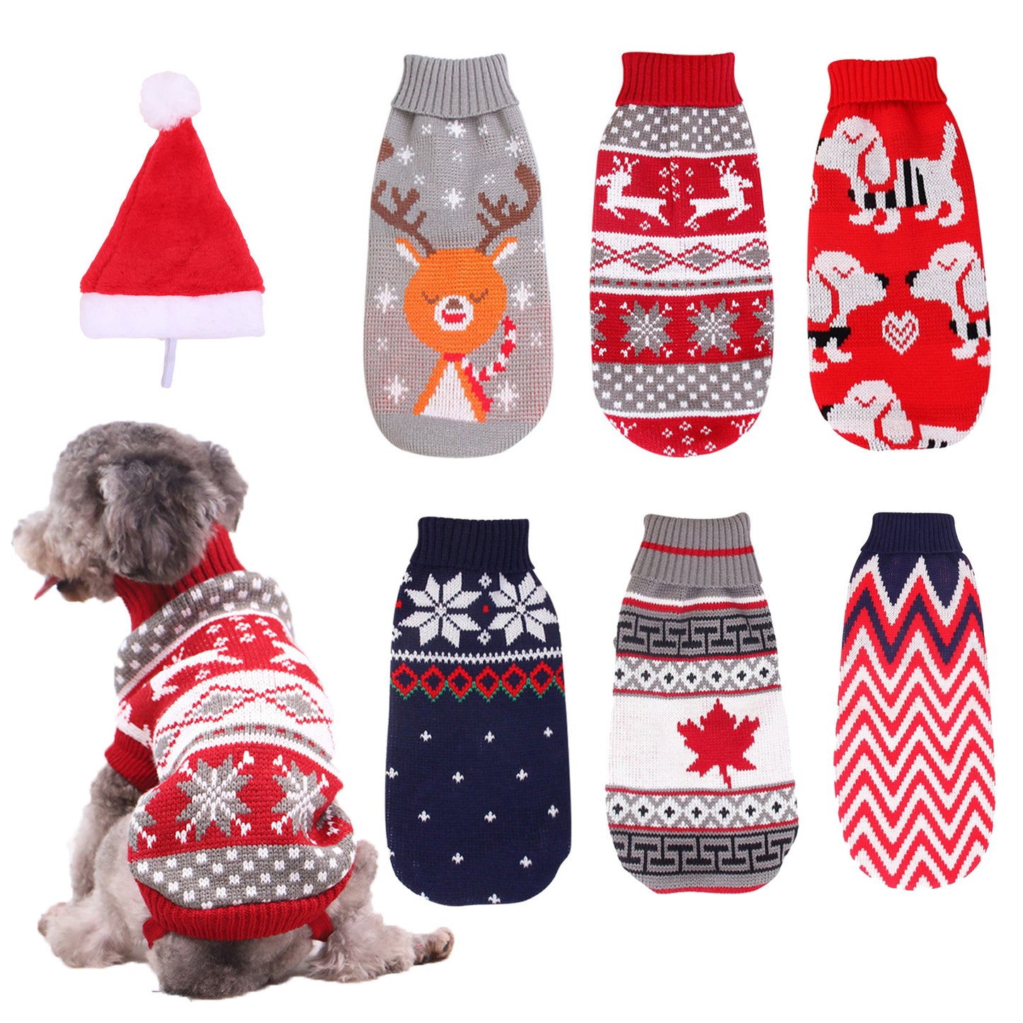 Pet clothes high necked knitted sweaters dog and cat clothing jackets