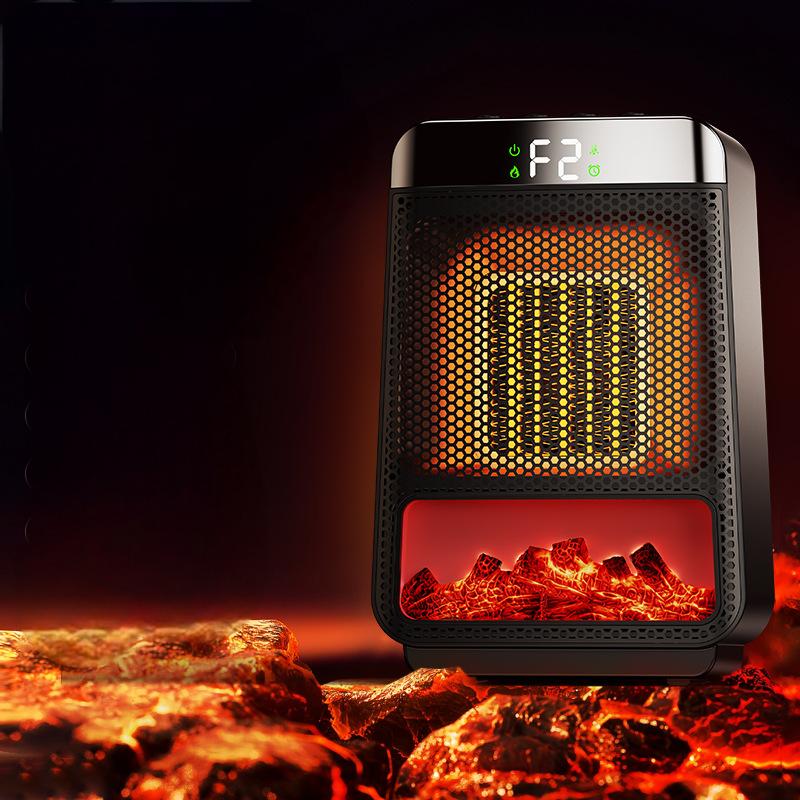 3D dynamic flame heater, household heater, silent and energy-saving PTC speed electric heater