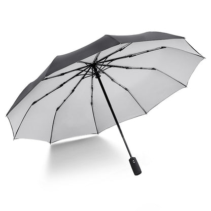 Unisex Umbrella Fully automatic double-layer 10 bone rain and wind resistant triple fold