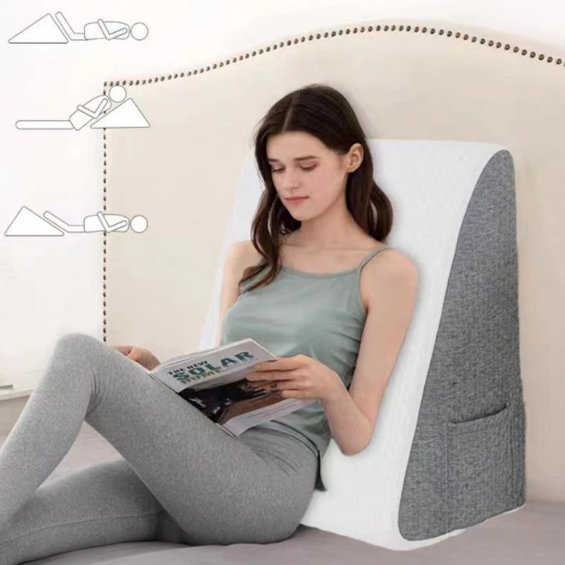 Triangle sponge cushion, headboard pillow, elderly care sofa backrest cushion, waist protection, half lying, half lying, sloping pillow