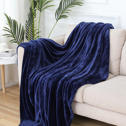 Thick solid color blanket, single-layer nap, Summer & winter flannel blanket