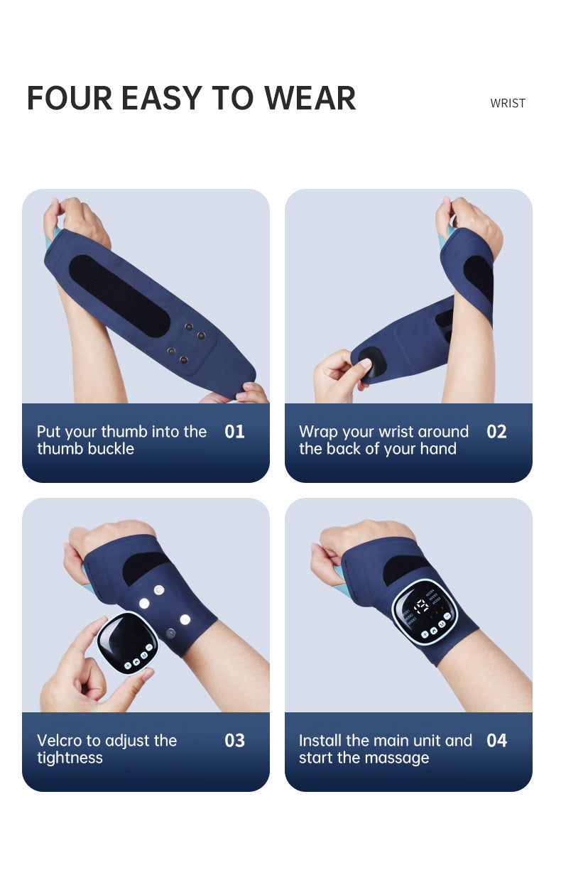 EMS Smart Tendon Sheath Hand Heating Wristband with Hot Compress and Massage Function