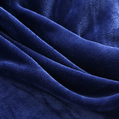 Thick solid color blanket, single-layer nap, Summer & winter flannel blanket