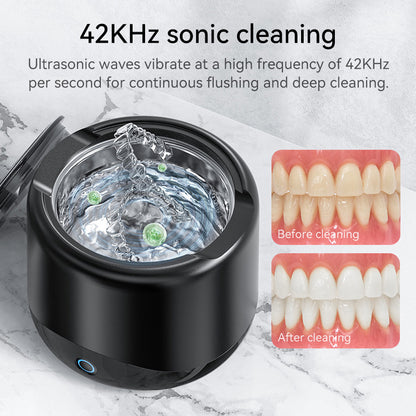 Ultrasonic cleaning machine portable and multifunctional home jewelry denture cleaner toothbrush head and tooth cover cleaner