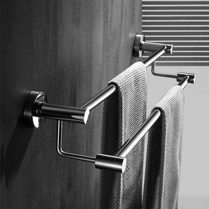 304 stainless steel towel rack, non perforated, bathroom towel double pole hanging rack, household towel rack