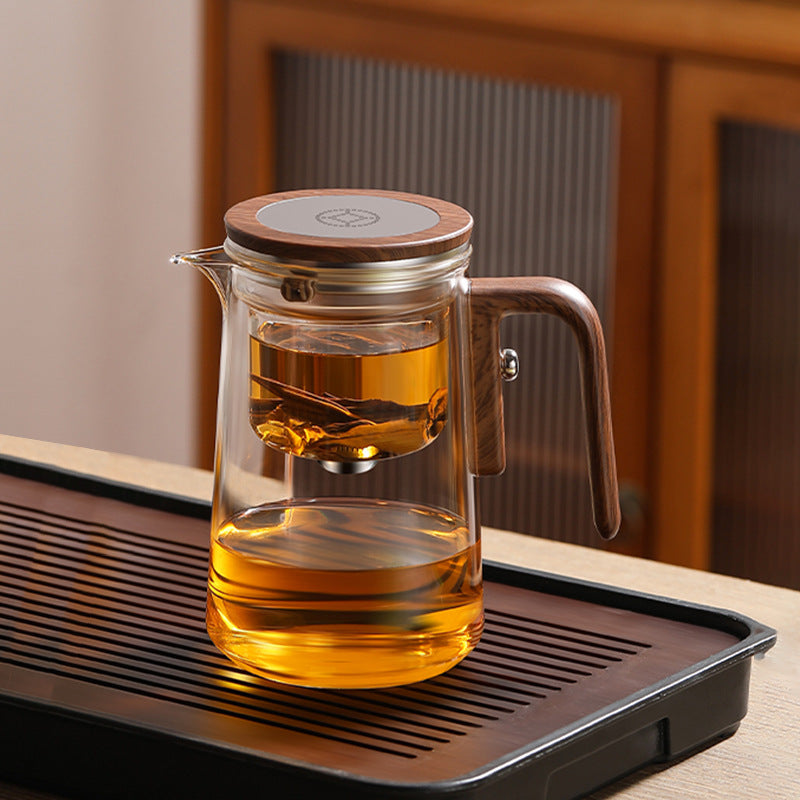 Tea teapot tea separation elegant cup all glass heat-resistant filter tea brewing Kung Fu tea set magnetic suction tea cup