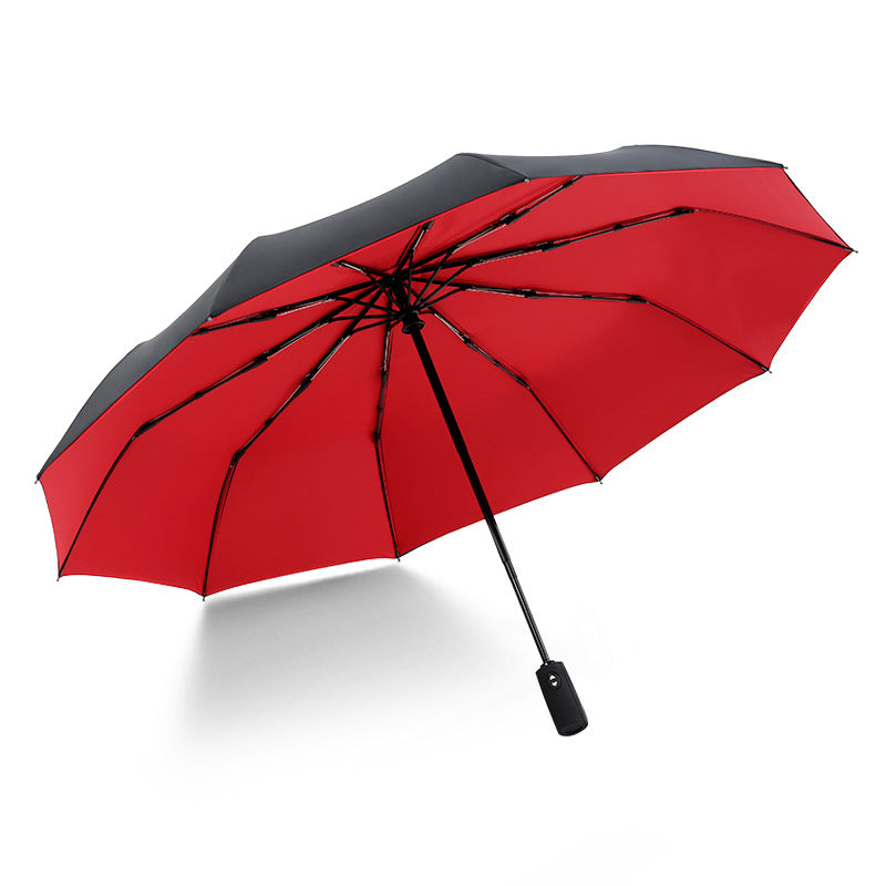 Unisex Umbrella Fully automatic double-layer 10 bone rain and wind resistant triple fold