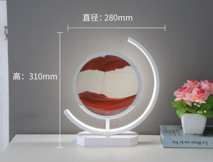 Moving Sand Art modern Desk Light Flowing Dynamic Quick Sand Painting Picture Remote Control 3D LED Table Lamp